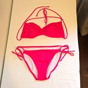 Victoria's  Secret Pink Bikini Size Medium Top, Large Bottom